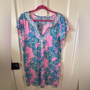 Lilly Pulitzer Pineapple print dress size XL *flaw!